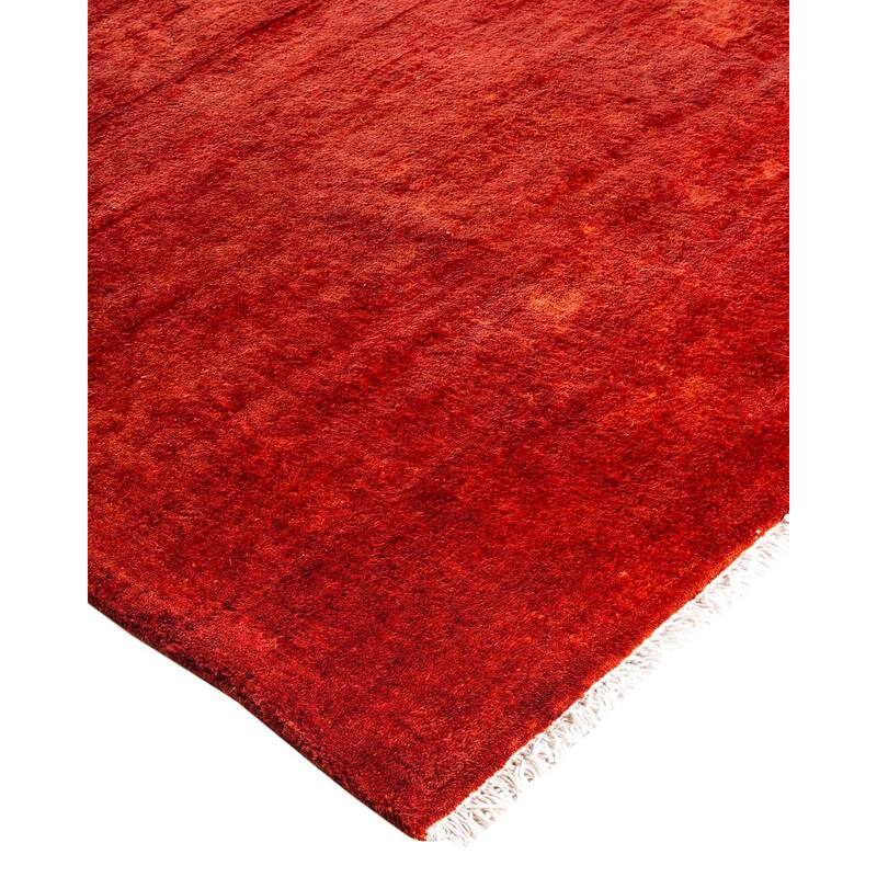 Contemporary Overdyed Wool Hand Knotted Runner - 2' 9" x 17' 10"