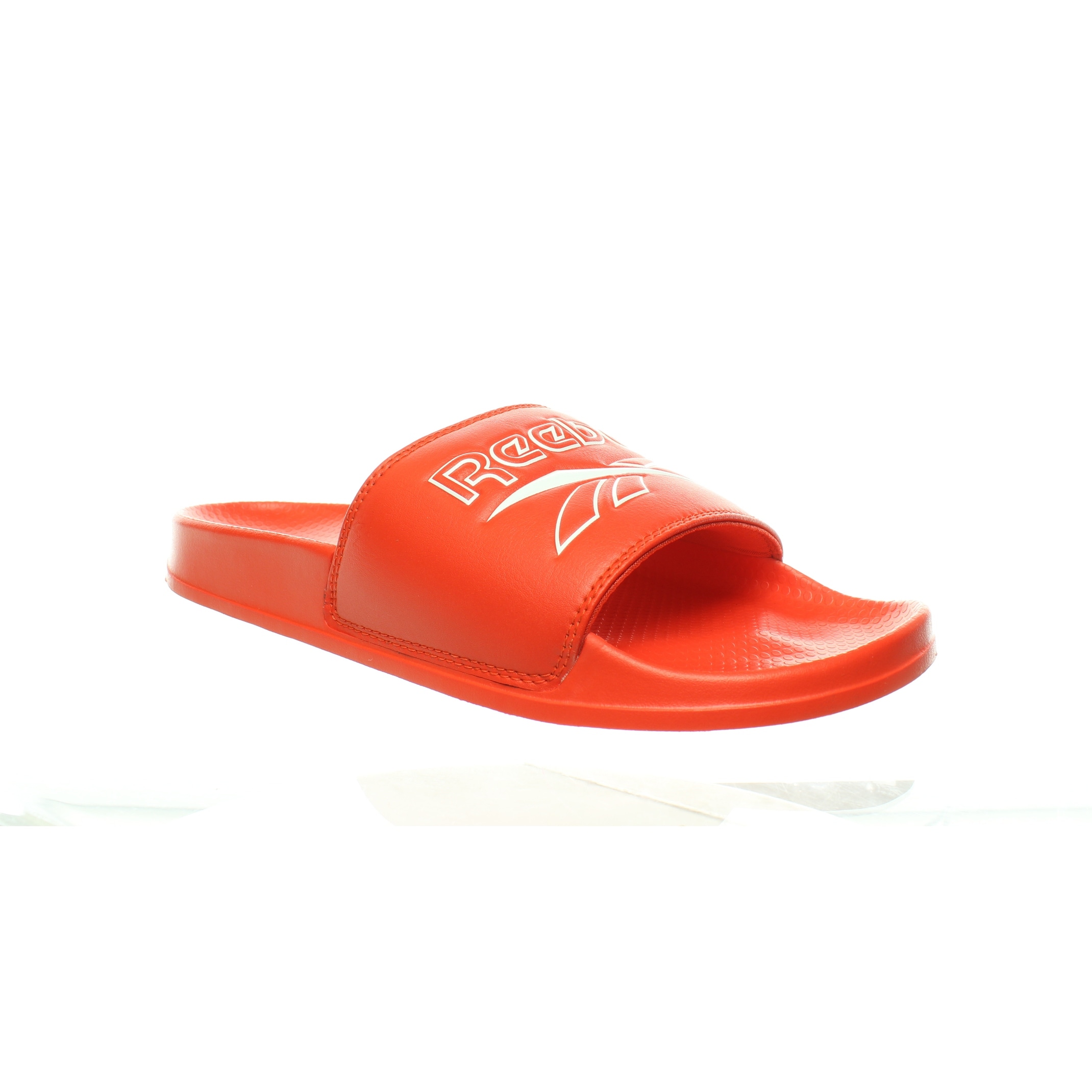 red reebok slides