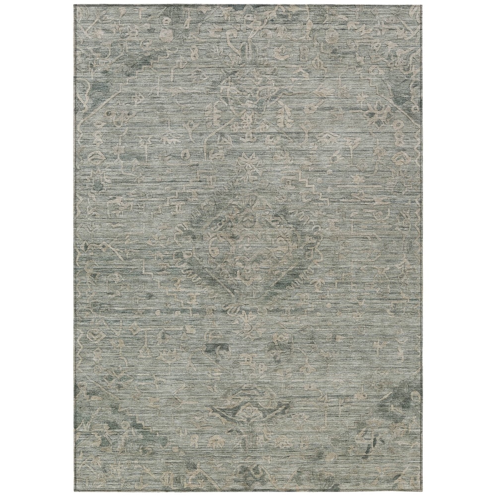HomeRoots Floral Traditional Rectangle Outdoor Rug