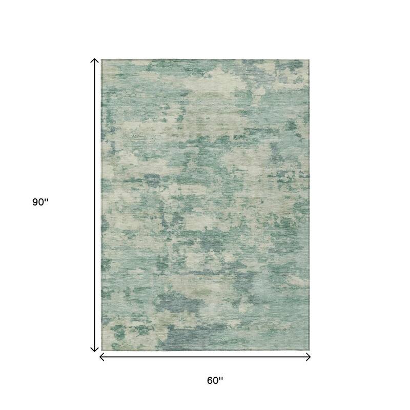 HomeRoots Abstract Transitional Rectangle Outdoor Rug