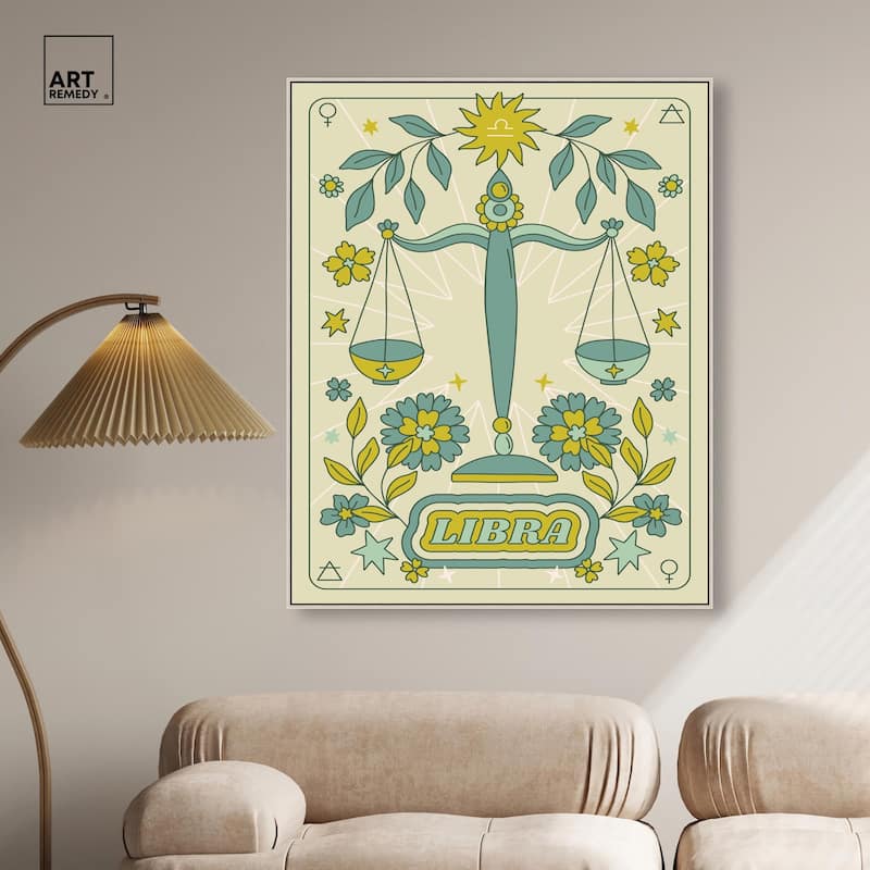 Libra Stars Card Canvas by Art Remedy