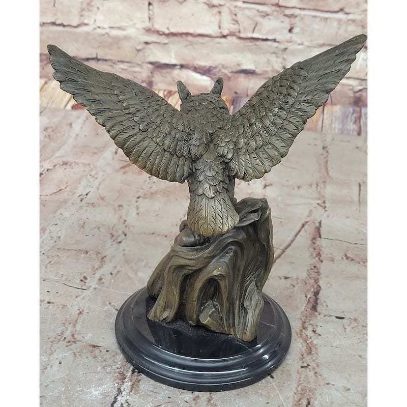 Soaring Bronze Owl By Mario Nick – Majestic Wildlife Sculpture For Discerning Collectors