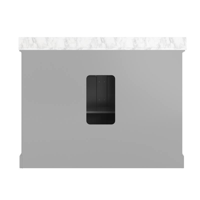 36/48/60 in. Bathroom Vanity in Wood with Ceramic Undermount Sink, Vanity with soft close Drawers