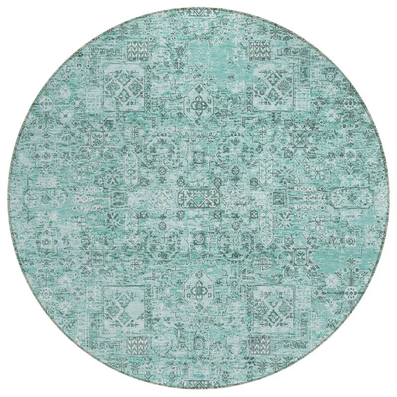 HomeRoots Floral Transitional Rectangle Outdoor Rug