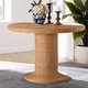preview thumbnail 7 of 7, Farrow Bohemian Braided Light Honey Rattan Dining Table - Light Honey