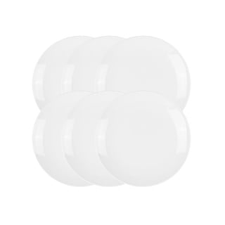 Our Table Simply White 6 Piece 7.5 Inch Porcelain Salad Plate Set - 7.5 ...