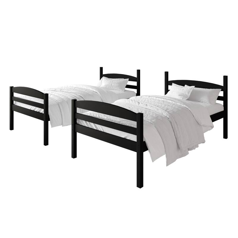 CraftPorch Contemporary Twin Over Twin Bunk Bed