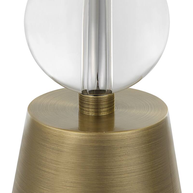 Tapered Crystal Column Table Lamp - 36.75" - Brass Finish