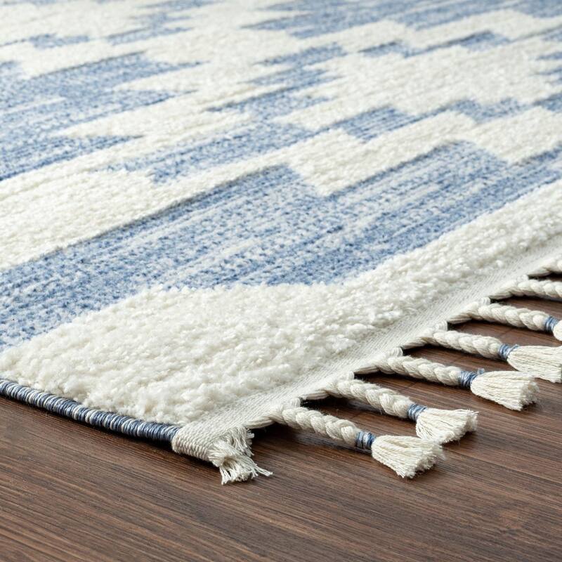 Luxe Weavers Geometric South Western Area Rug, Carpet with Fringe