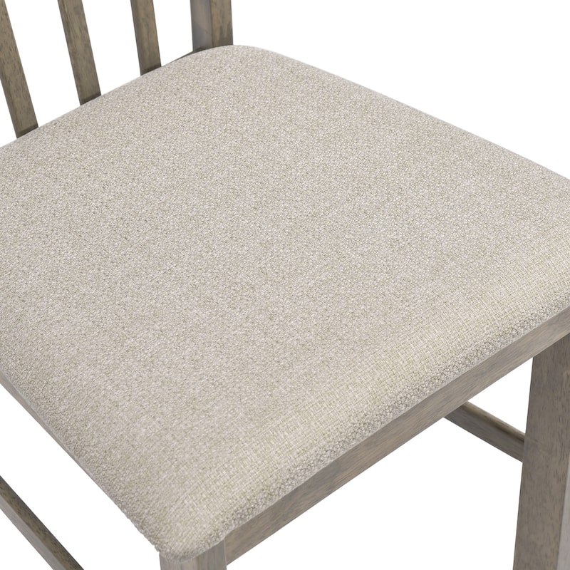 Compact 5 Piece Dining Set for Small Spaces(42" Table and Upholstered Chairs)