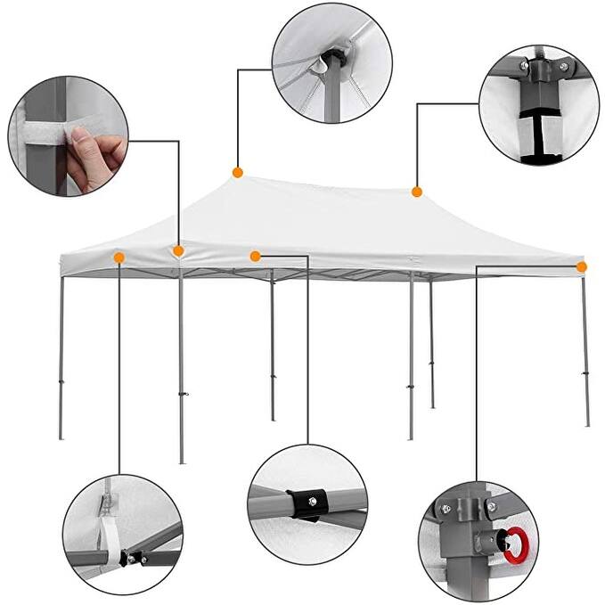 Ainfox Ourdoor Pop-up Canopy Tent with 4 Removable Sidewalls and 4 Transparent Windows