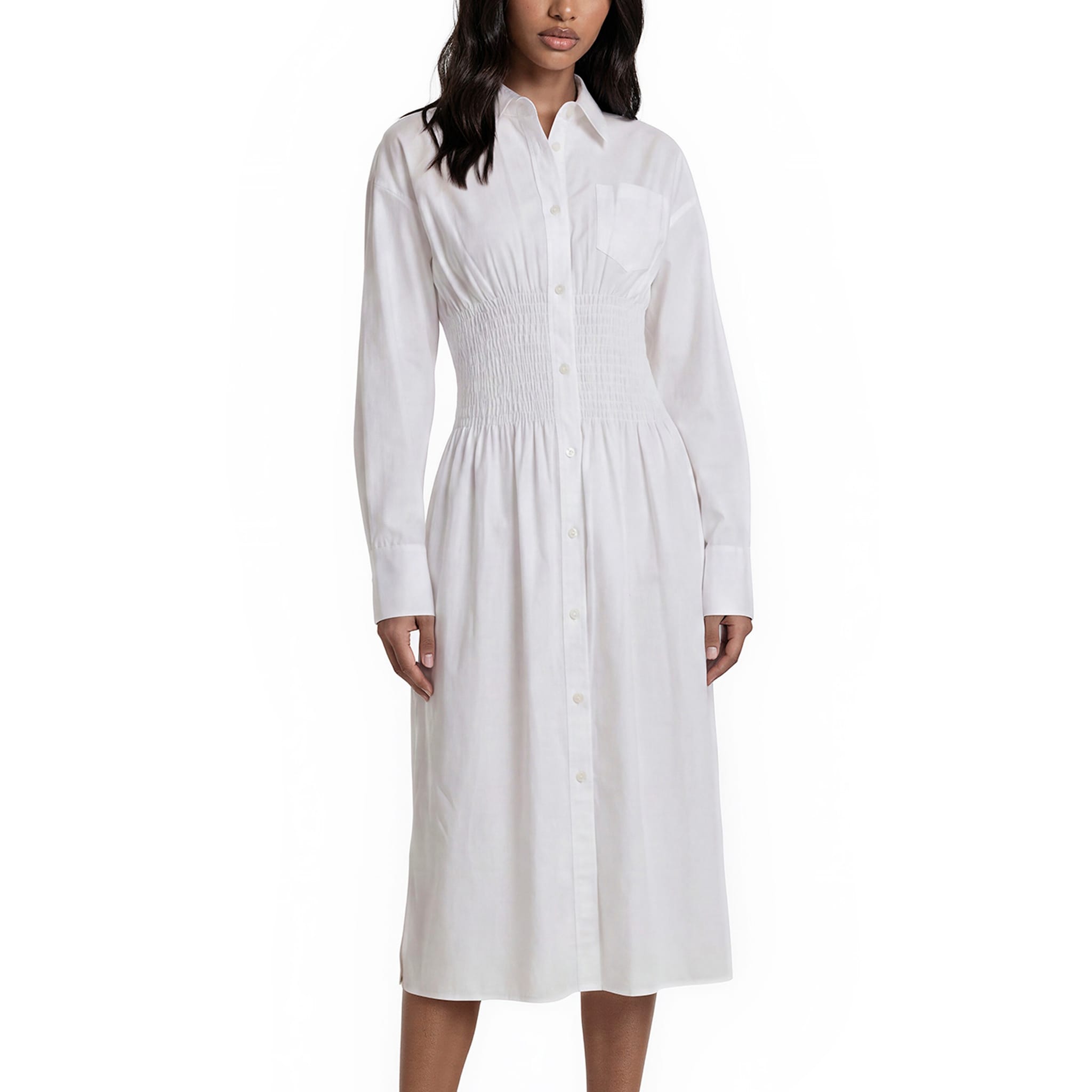 Prada Long Cotton Poplin Shirt Dress