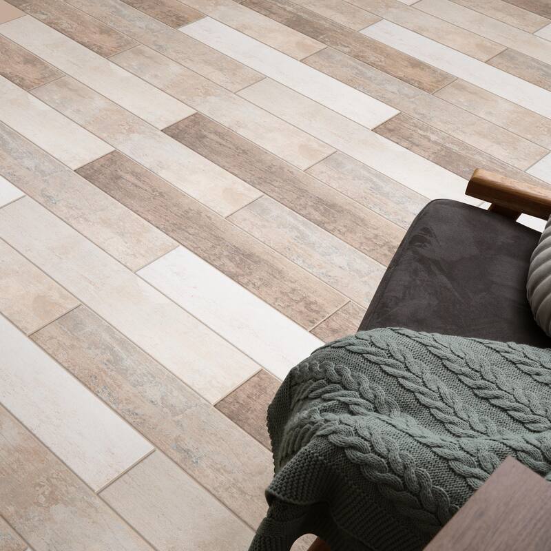 Merola Tile Cava Verdejo 6" x 31-1/2" Porcelain Floor and Wall Tile - Pallet (45 Tiles)