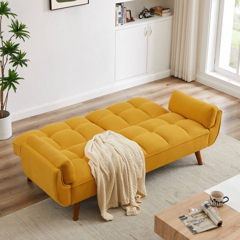 75.39'' Sofa Bed, Convertible Sleeper Couch with Pillows, Foldable Loveseat Furniture for Living Room