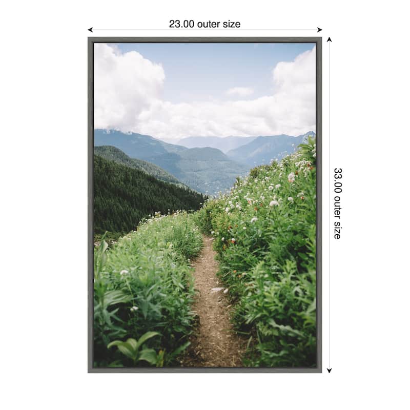 Kate and Laurel Sylvie Mountain Trail Scenic Landscape Framed Canvas by Patricia Hasz of Patricia Rae Photography