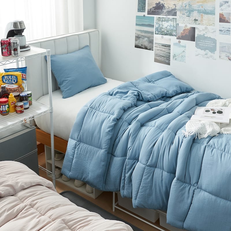 Beachfront Avenue® - Coma Inducer® Oversized Cooling Comforter Set - Smoke Blue - Twin XL