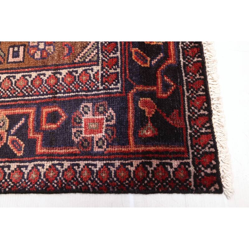 ECARPETGALLERY Hand-knotted Anatolian Vintage Dark Navy, Red Wool Rug - 4'4 x 7'9