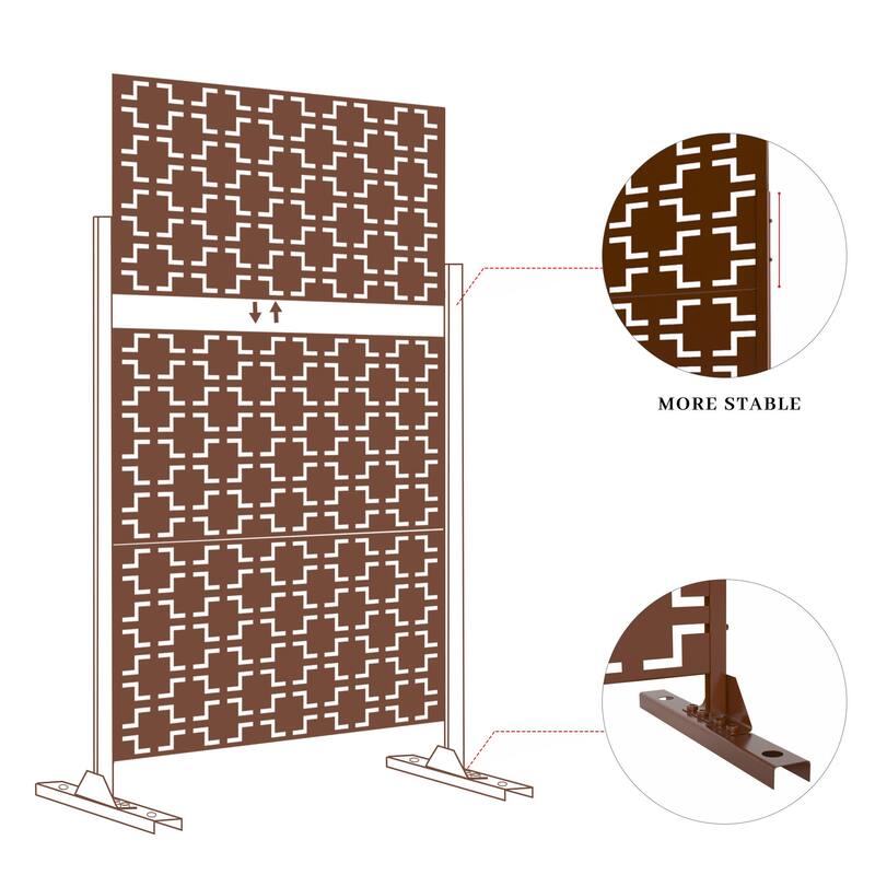 Privacy Screen Panel Free Standing Square