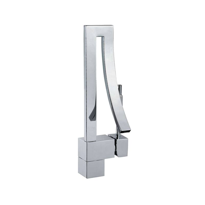 Single Handle Bathroom Faucet in Polished Chrome - Faucet Height: 14" | Spout Height: 4 3/4"