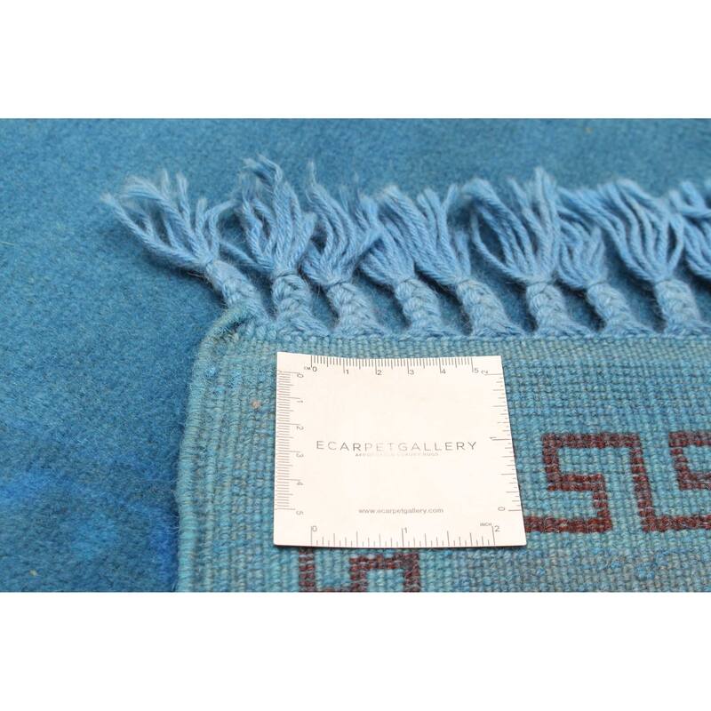 ECARPETGALLERY Hand-knotted Color Transition Blue Wool Rug - 2'9 x 6'11