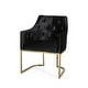 preview thumbnail 6 of 14, Roomfitters Velvet Upholstered Accent Chair, Modern Armchair with Tufted Backrest and Gold Metal Frame