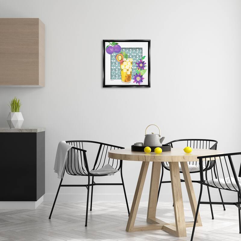 Stupell Passion Fruit Cocktail Framed Floater Canvas Wall Art Design By Hillary Holt