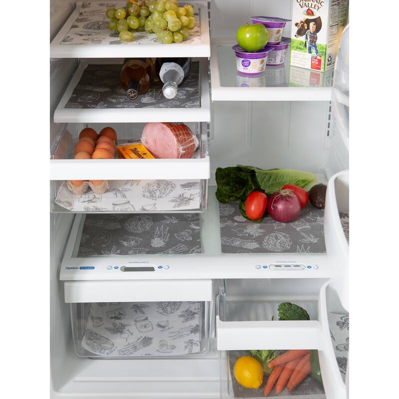 DII Nautical Blue Market Print Fridge Liner (Set of 6)