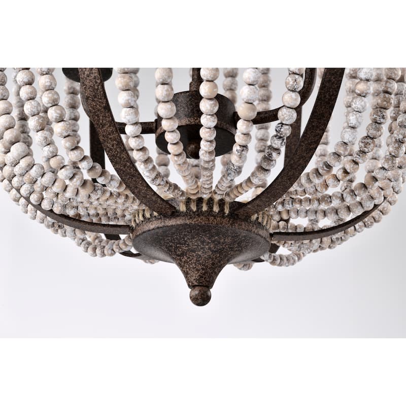 Nori 16 Inch Antique Beads Bohemian Pendant Chandelier 2-Light
