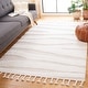 preview thumbnail 2 of 8, SAFAVIEH Hand-Knotted Casablanca Sophio Tribal Stripe Wool Rug 3' x 5' - Ivory/Beige - Rectangle