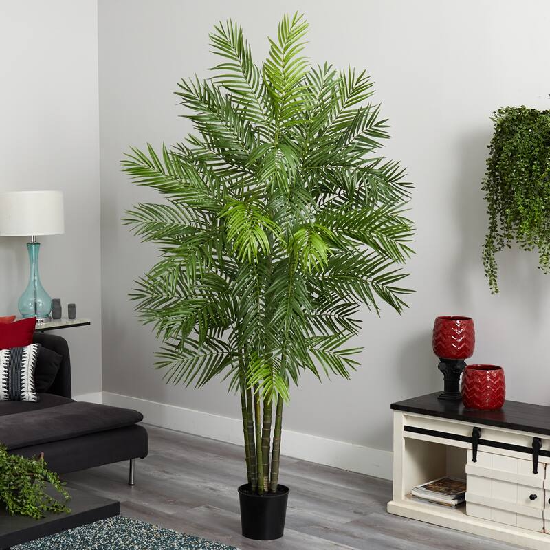 6Ft Palm Tree - Indoor Silk Tree with 1332 Leaves - Tropical Decor for Living Room Office - 6ft.