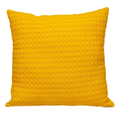 Square Cotton Throw Pillow - 20" - Mustard Yellow