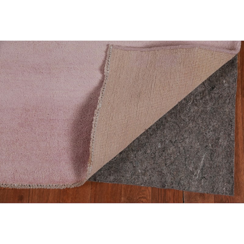 Hand Knotted Oriental 100% Wool Carpet Modern Solid Purples Gabbeh Area Rug - 10' 1'' X 5' 3''