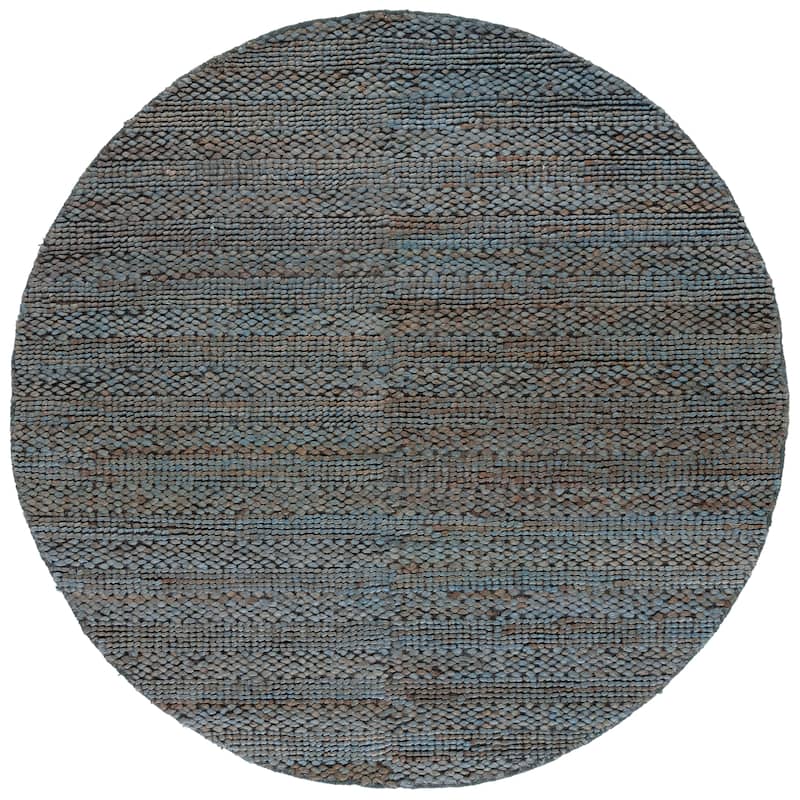 SAFAVIEH Handmade Natural Fiber Zaniyah Jute Rug - 6' Round - Grey