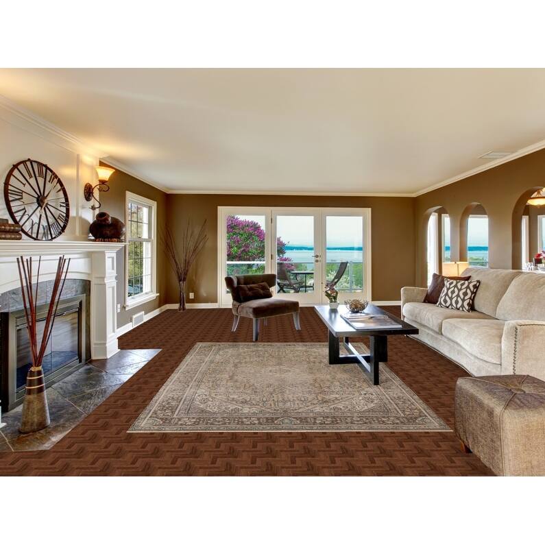 Hand Knotted Oriental 100% Wool Carpet Traditional Medallion Beige & Ivories Tabriz Area Rug - 9' 6'' X 6' 5''