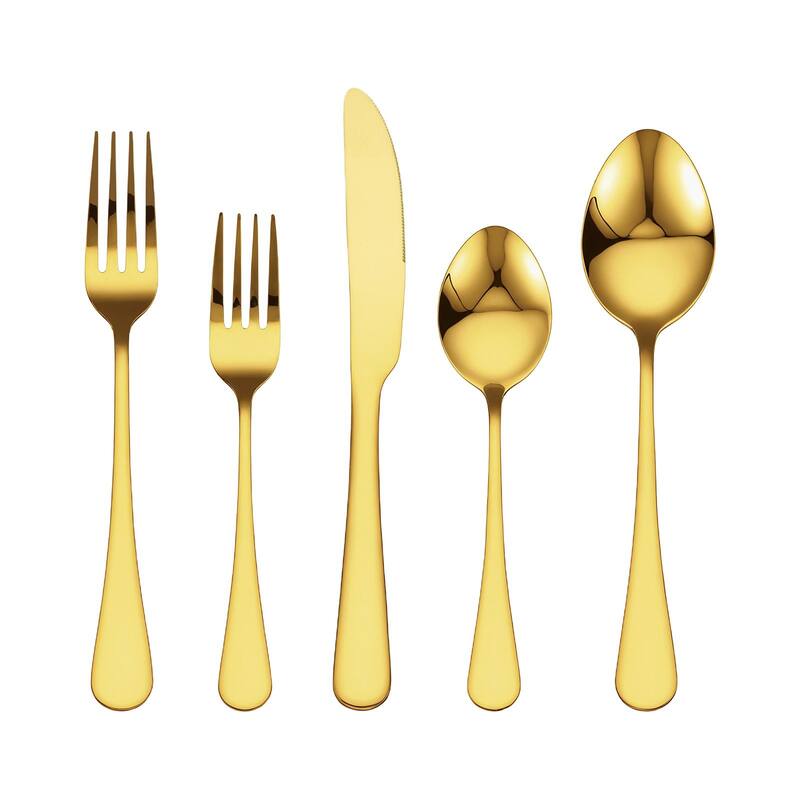 Stainless Steel Dishwasher Safe Silverware Flatware Utensil Set for Home Kitchen and Events