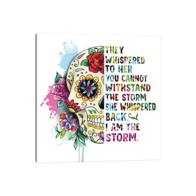 iCanvas "Sugar Skull. I Am The Storm" by Ephrazy Graphics Canvas Print
