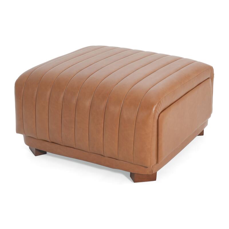 Christopher Knight Home - Zaka Faux Leather Channel Tufted Ottoman