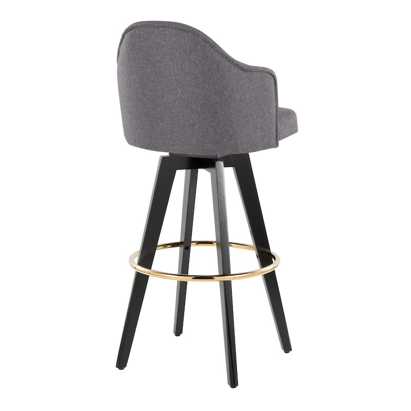 Ahoy Upholstered 30" Fixed-Height Barstool - Set of 2