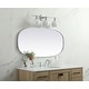preview thumbnail 5 of 9, Elegant Lighting MR2B2448 Brynn 24" W x 48" H Oval Framed Bathroom