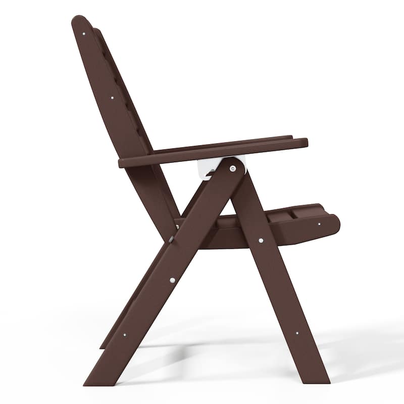 Laguna 5-Piece Square Table Folding Highback Chair Dining Set