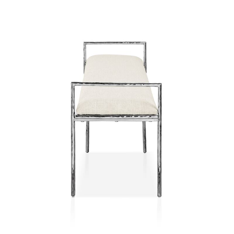 Furniture of America Zayen Modern 59-inch Metal Padded Upholstered Accent Bench