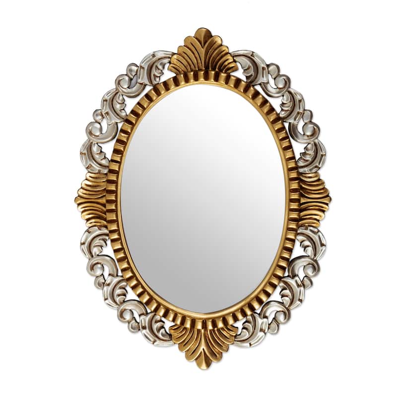 Novica Handmade Fantasy Queen Wood Wall Mirror