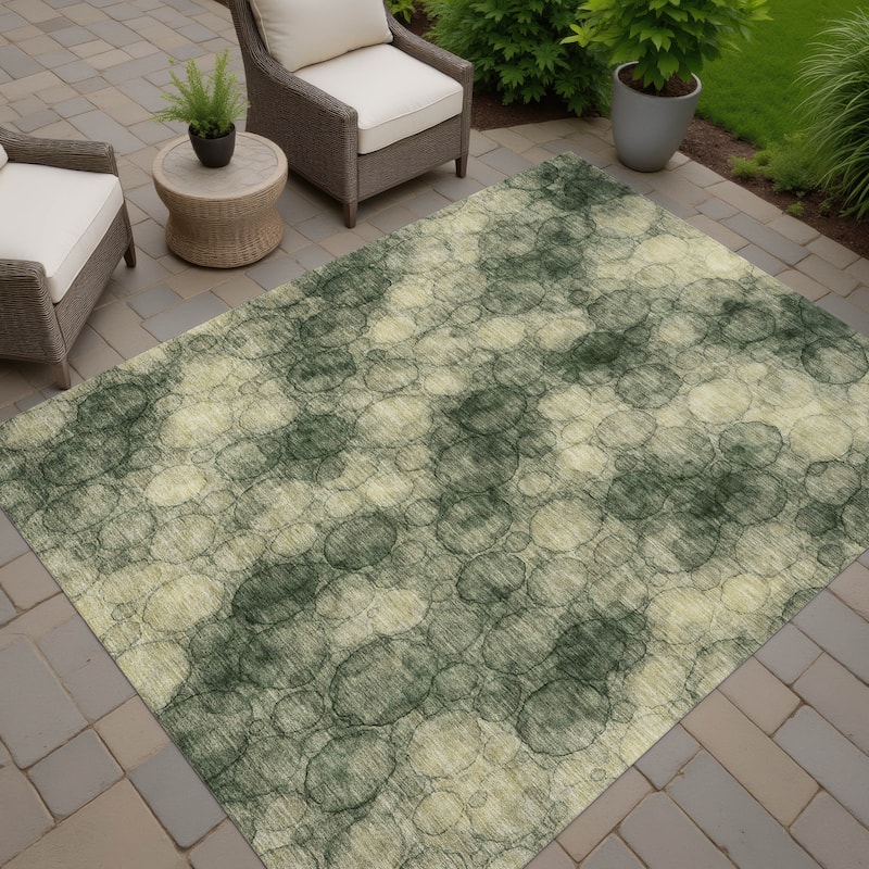 Machine Washable Indoor/ Outdoor Modern Aby Chantille Rug