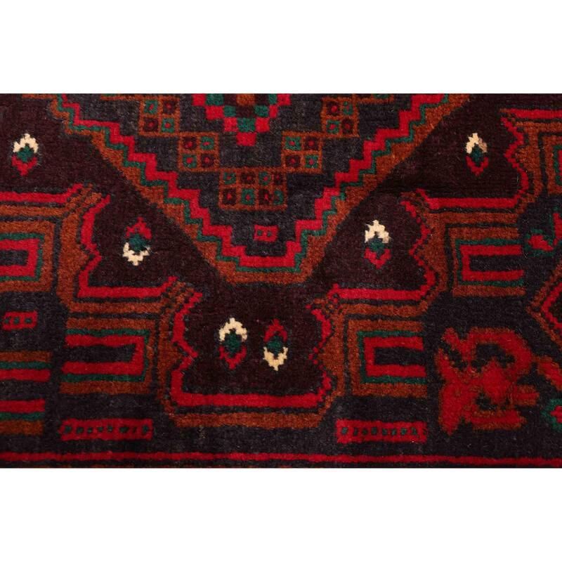 ECARPETGALLERY Hand-knotted Teimani Red Wool Rug - 3'2 x 5'10