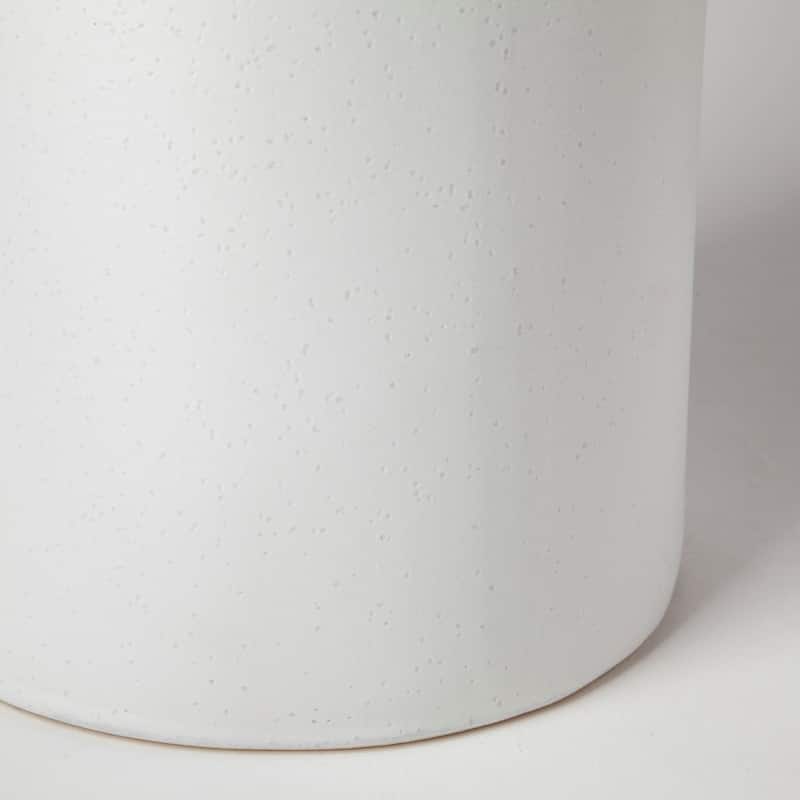 18" Black And White Abstract Cylinder Ceramic Table Vase - 18" x 5" x 5"