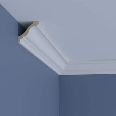 2 3/4"H x 2 3/4"P x 3 7/8"F x 96"L Adeline Crown Moulding - 1-Pack