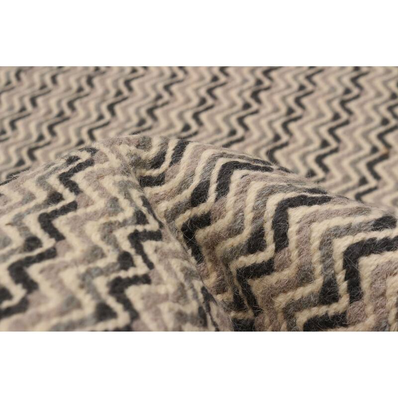 Nevada Taupe Kilim 4'11" x 7'7" - 4'11 x 7'7