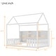 preview thumbnail 4 of 29, Twin Size House Bed with LED Light and Storage Bookshelf