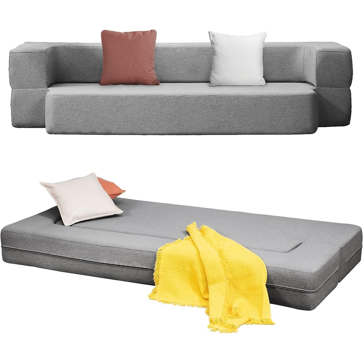 Biwave Floor Sofa Bed Twin Size, Convertible Folding Sofa Bed