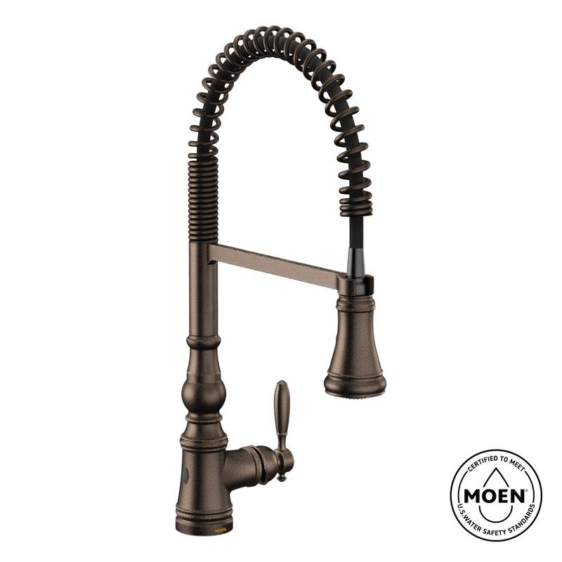 Moen S73104EW Weymouth 1.5 GPM Single Hole Pre-Rinse Pull Down Kitchen